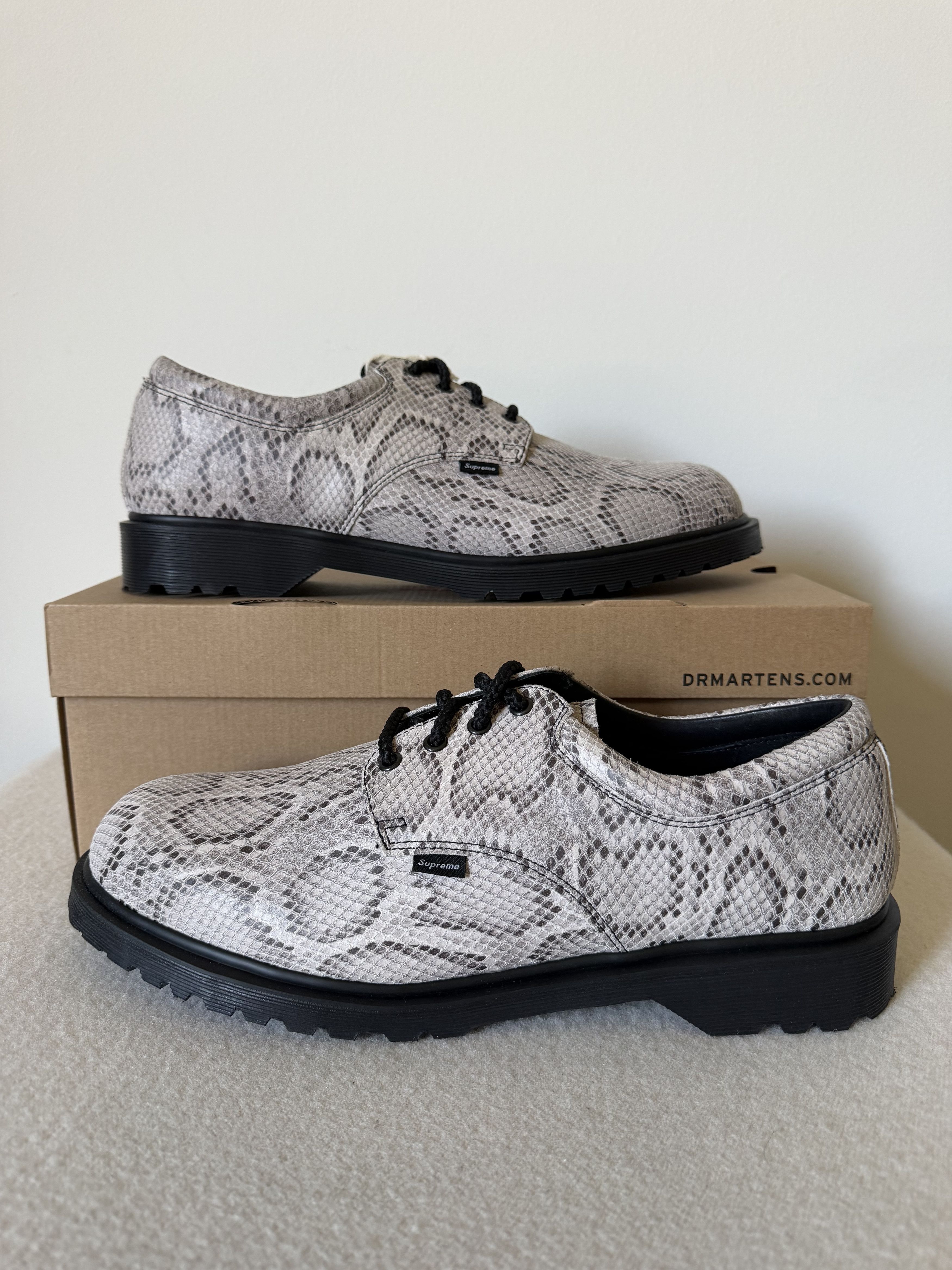 Dr. Martens × Supreme Supreme Dr. Martens Postal 4 Eye Shoe in Snakeskin Size US 14 / EU 47 - 2 Thumbnail