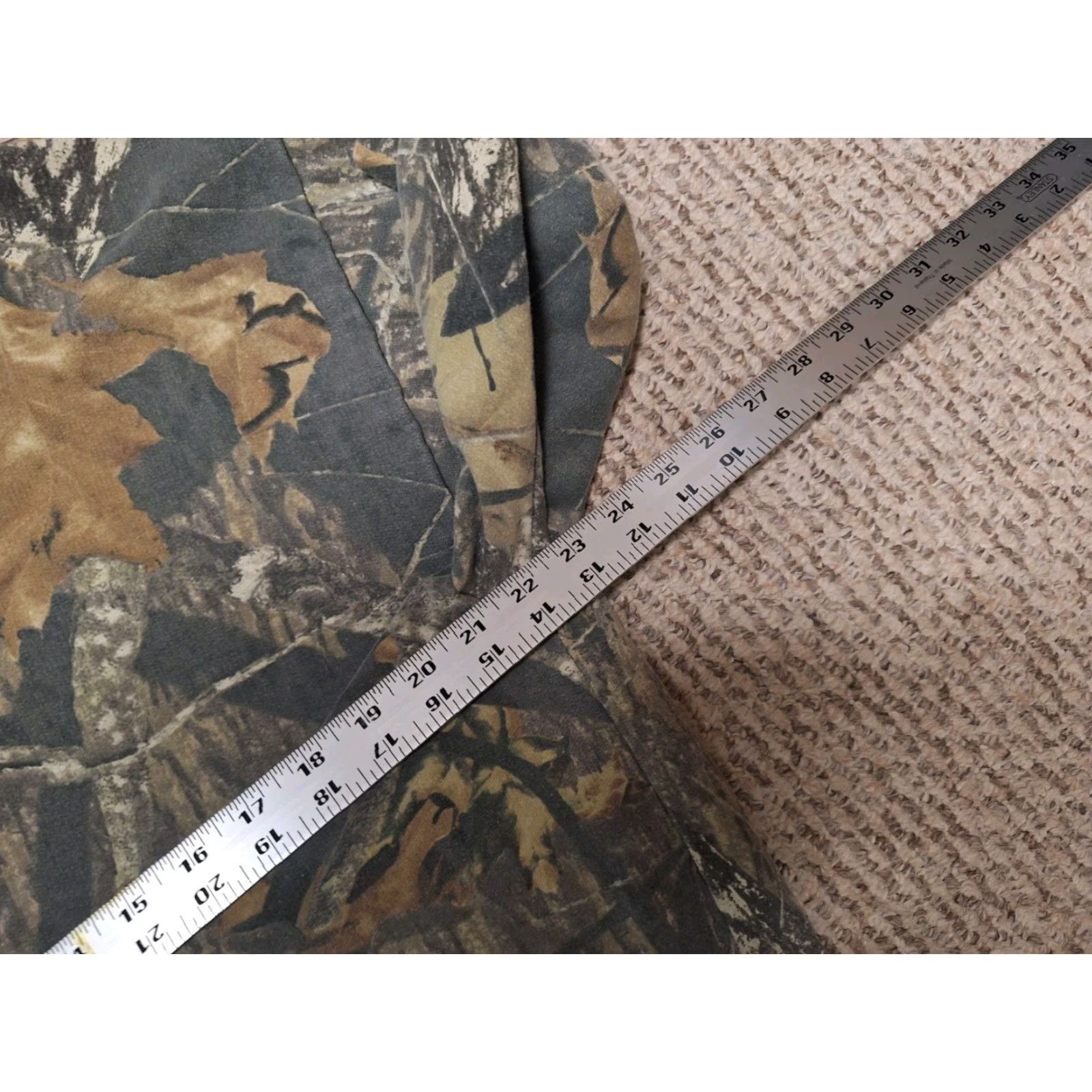 VINTAGE Jerzees Outdoors Realtree Camo Full Zip Hoodie L Adults Men 90s 90s Outdoor Camouflage Hooded Sweatshirt Full Zip