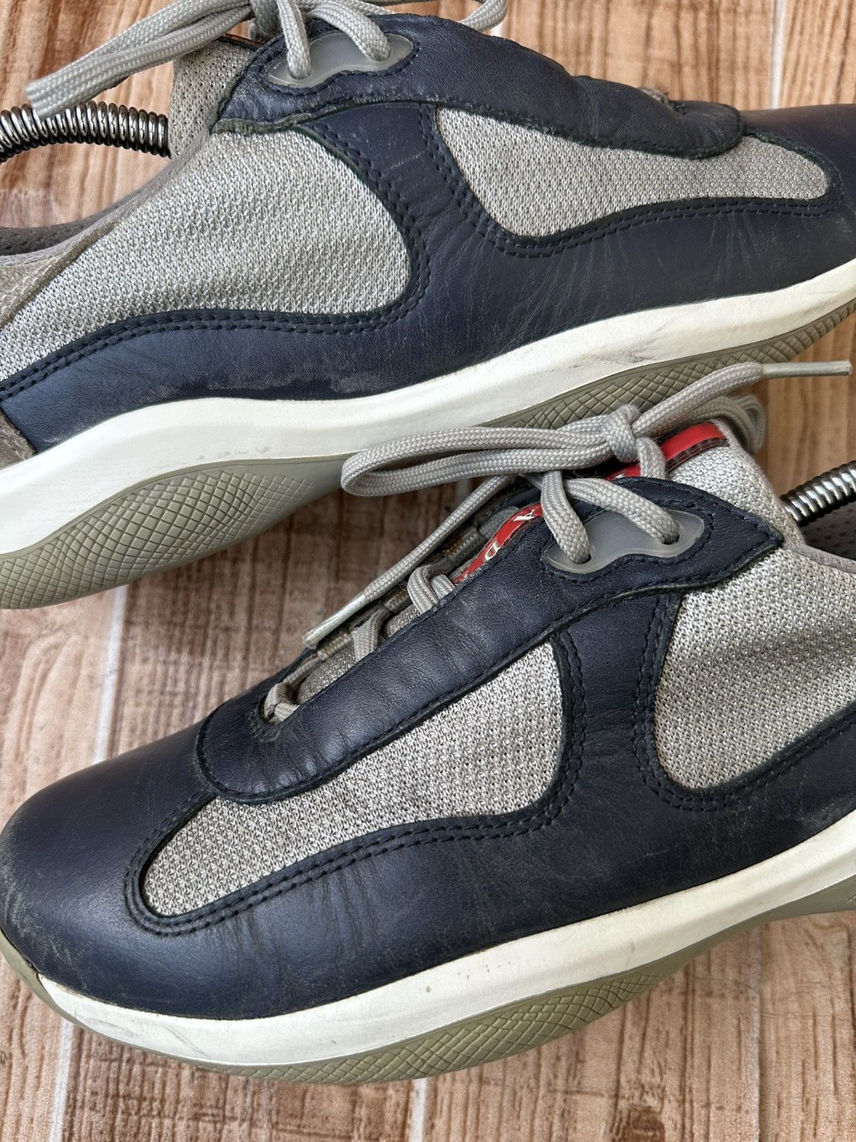 Prada Prada Americas Cup Blue Leather Low Tops Size US 8.5 / EU 41-42 - 12 Thumbnail