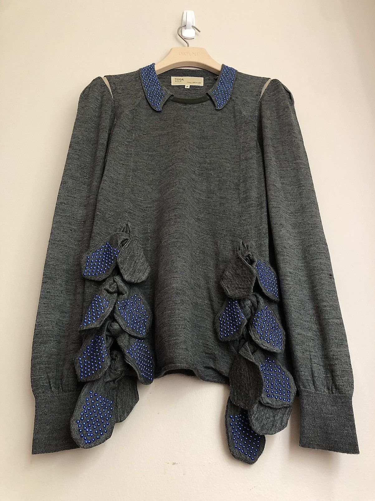 Toga TOGA PULLA Bejeweled Wool Petal Sweater Size US M / EU 48-50 / 2 - 8 Thumbnail