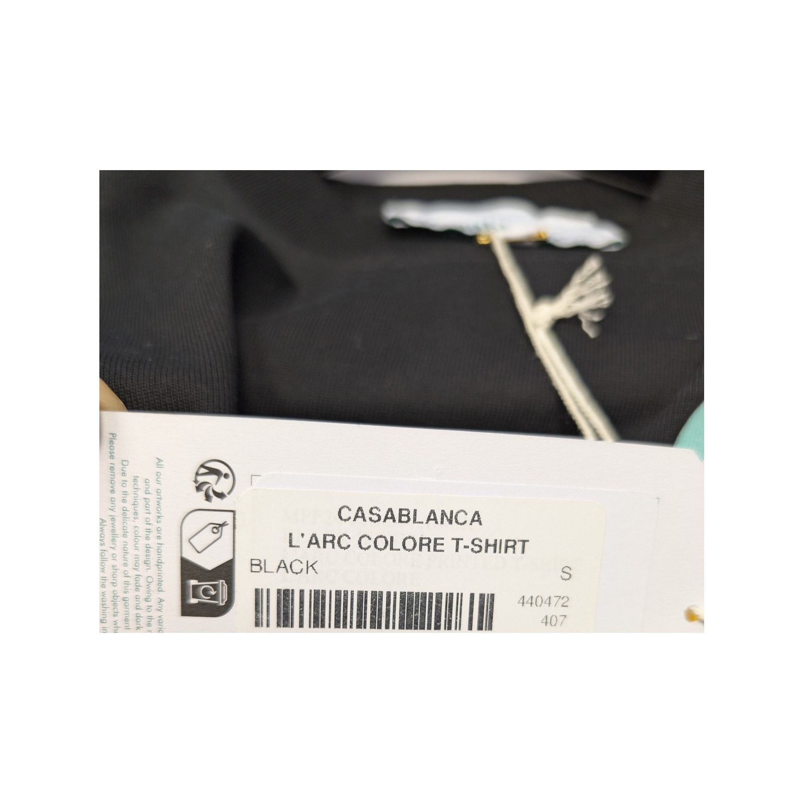 Casablanca o1rshd1 CC20 L'Arc Coloré T-Shirt in Black Size US S / EU 44-46 / 1 - 21 Thumbnail