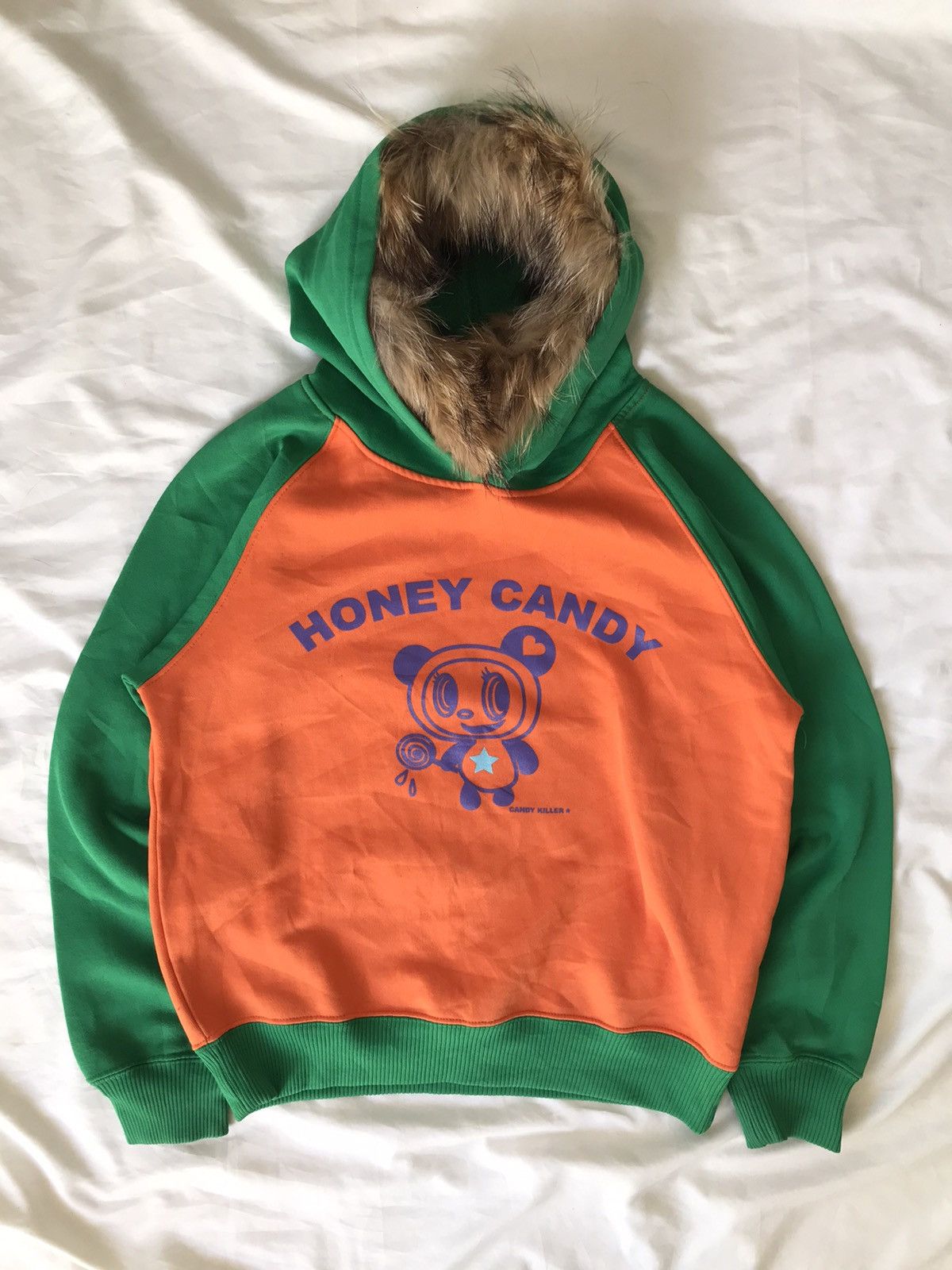 image of Hysteric Glamour Candy Fur Hoodie Japanese Csl in Green Orange, Men's (Size XS)