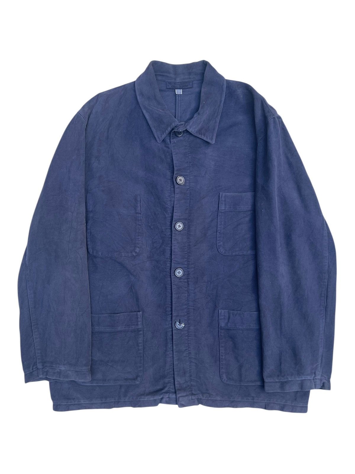 Pink House × Vintage Cotton Laundry Made in France Cotton Work Jacket – Navy Blue Size US L / EU 52-54 / 3 - 1 Thumbnail