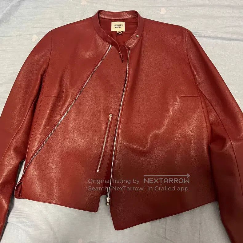 Hermes Hermes Red leather jacket Size XS / US 0-2 / IT 36-38 - 1 Thumbnail