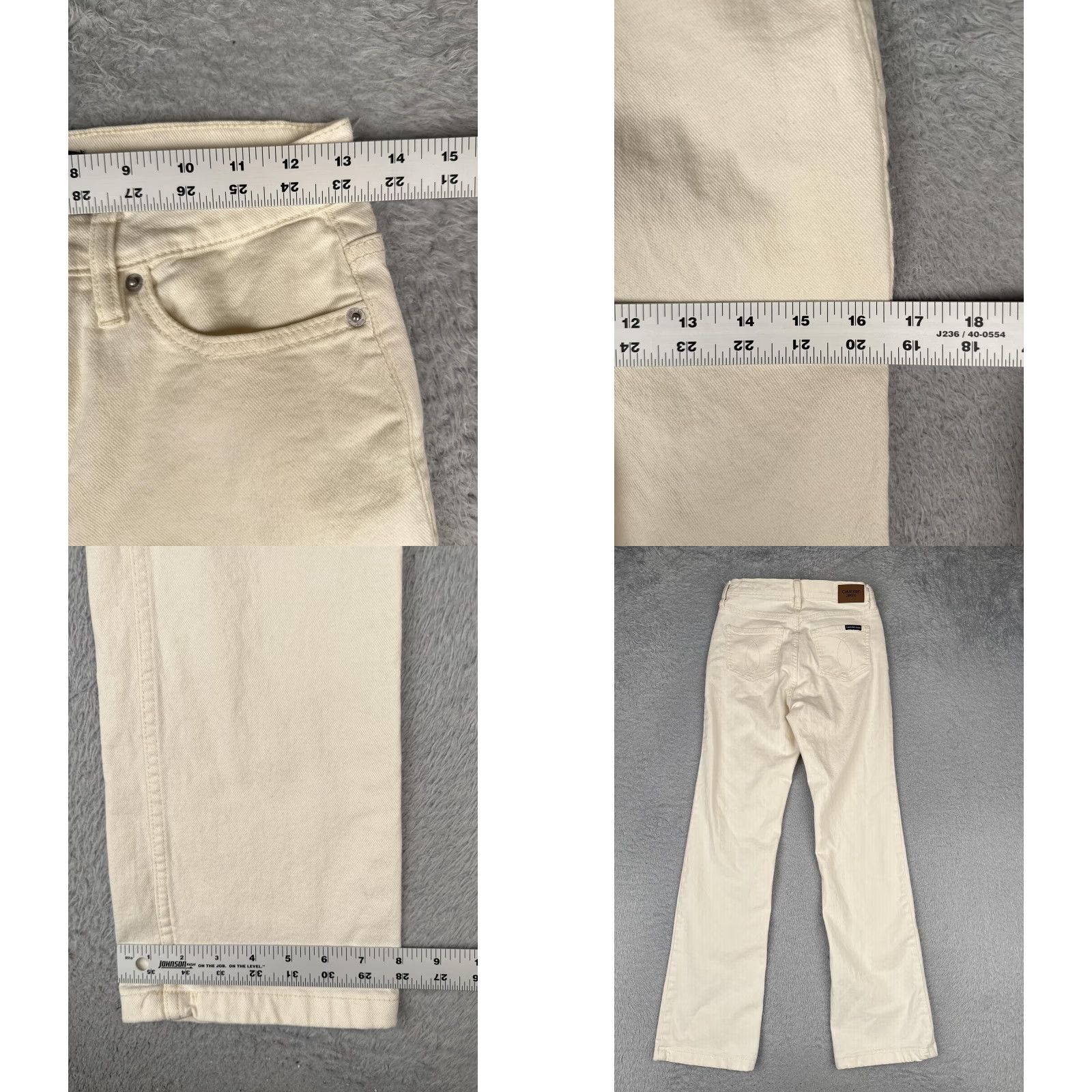 Calvin Klein Calvin Klein Jeans Jeans Straight Womens 4/27 White Mid Rise Stretch 26x30 Urban City College Size 27" / US 4 / IT 40 - 9 Thumbnail