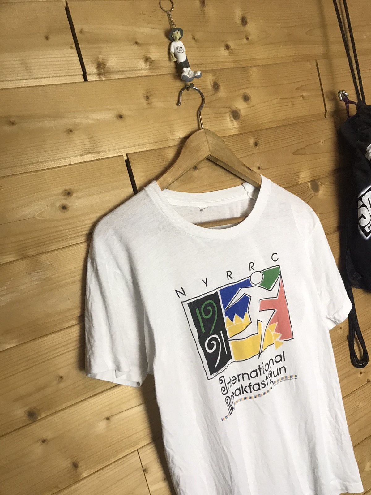 Vintage Vintage 1991 international breakfast run single stitch shirt Size US M / EU 48-50 / 2 - 2 Thumbnail