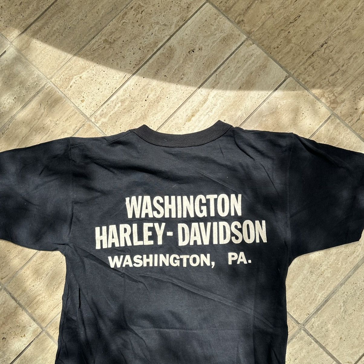 Harley Davidson × Vintage Vintage Harley Davidson Motorcycle T-Shirt Size US M / EU 48-50 / 2 - 6 Thumbnail