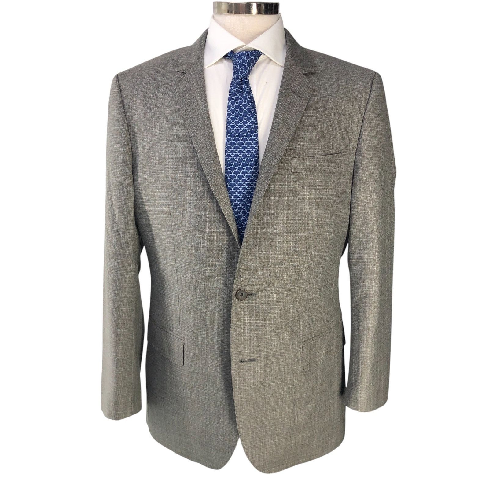 Hugo Boss Hugo Boss Sz 40R Sport Coat Hutch3 Guabello Super 120s Gray Size 40R - 13 Thumbnail