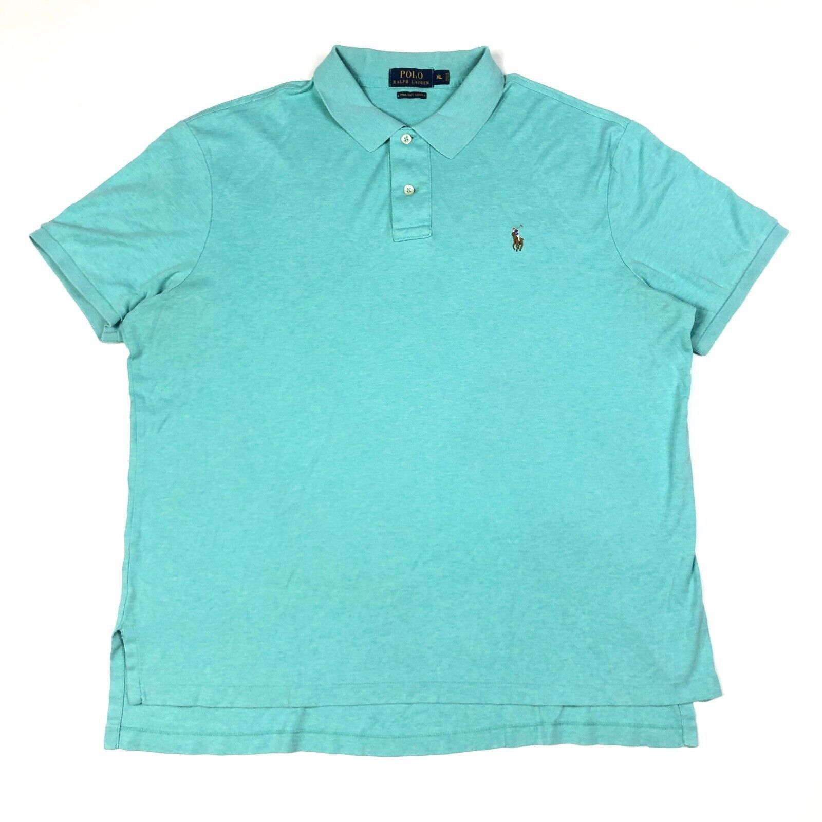 Ralph Lauren Polo Ralph Lauren Pima Soft Touch Green SS Polo Shirt Top XL Size US XL / EU 56 / 4 - 1 Thumbnail