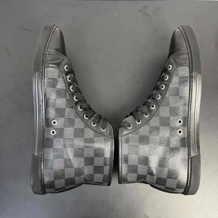 Louis Vuitton Louis Vuitton High-Top Lace-Up Sneakers in Black -2508 Size US 8 / EU 41 - 6 Thumbnail