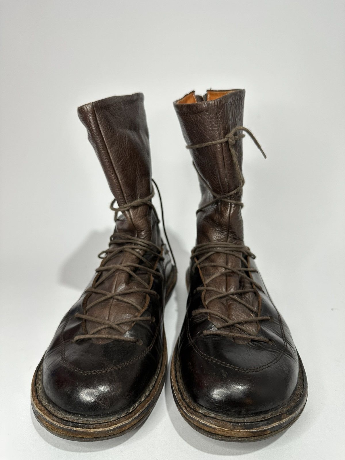 Trippen Trippen Zeus Brown Leather Lace Up Boots Size 6 Us. Size US 6.5 / EU 39-40 - 3 Thumbnail