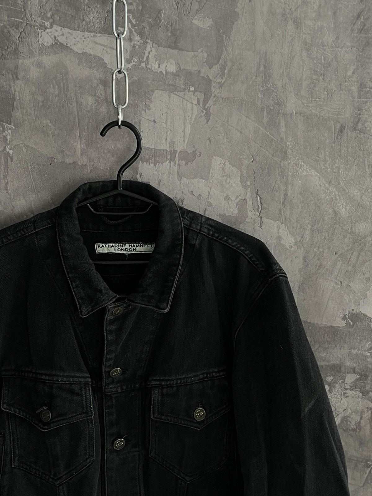 Japanese Brand × Katharine Hamnett London Vintage Katharine Hamnett London Denim Cropped Jacket Size M / US 6-8 / IT 42-44 - 4 Thumbnail