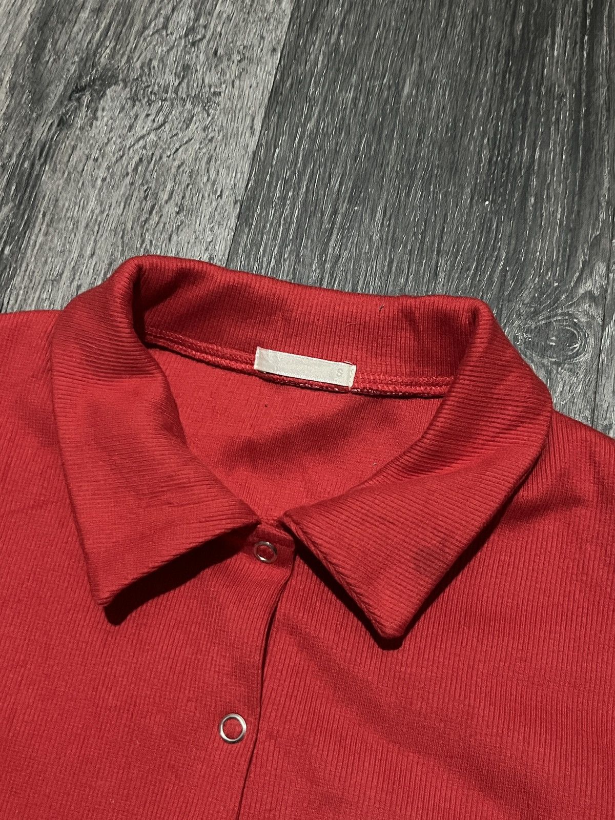 GU GU Red Ribbed Crop Top Size S / US 4 / IT 40 - 3 Thumbnail
