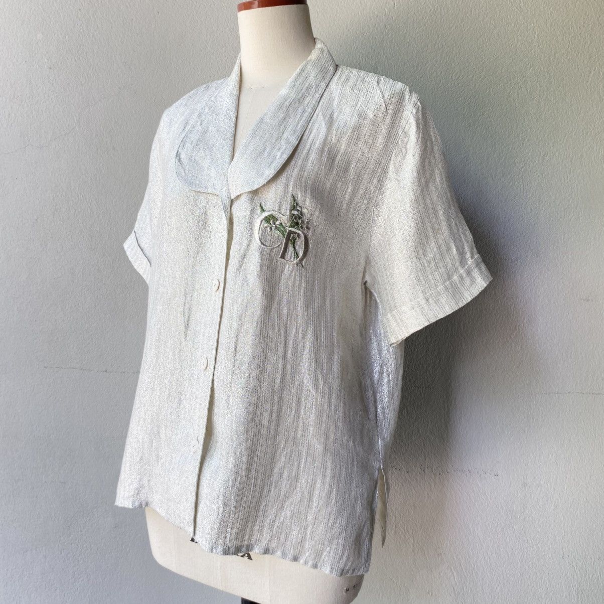 Dior Christian Dior Vintage Cherry Embroidered Blouse Size L / US 10 / IT 46 - 11 Thumbnail
