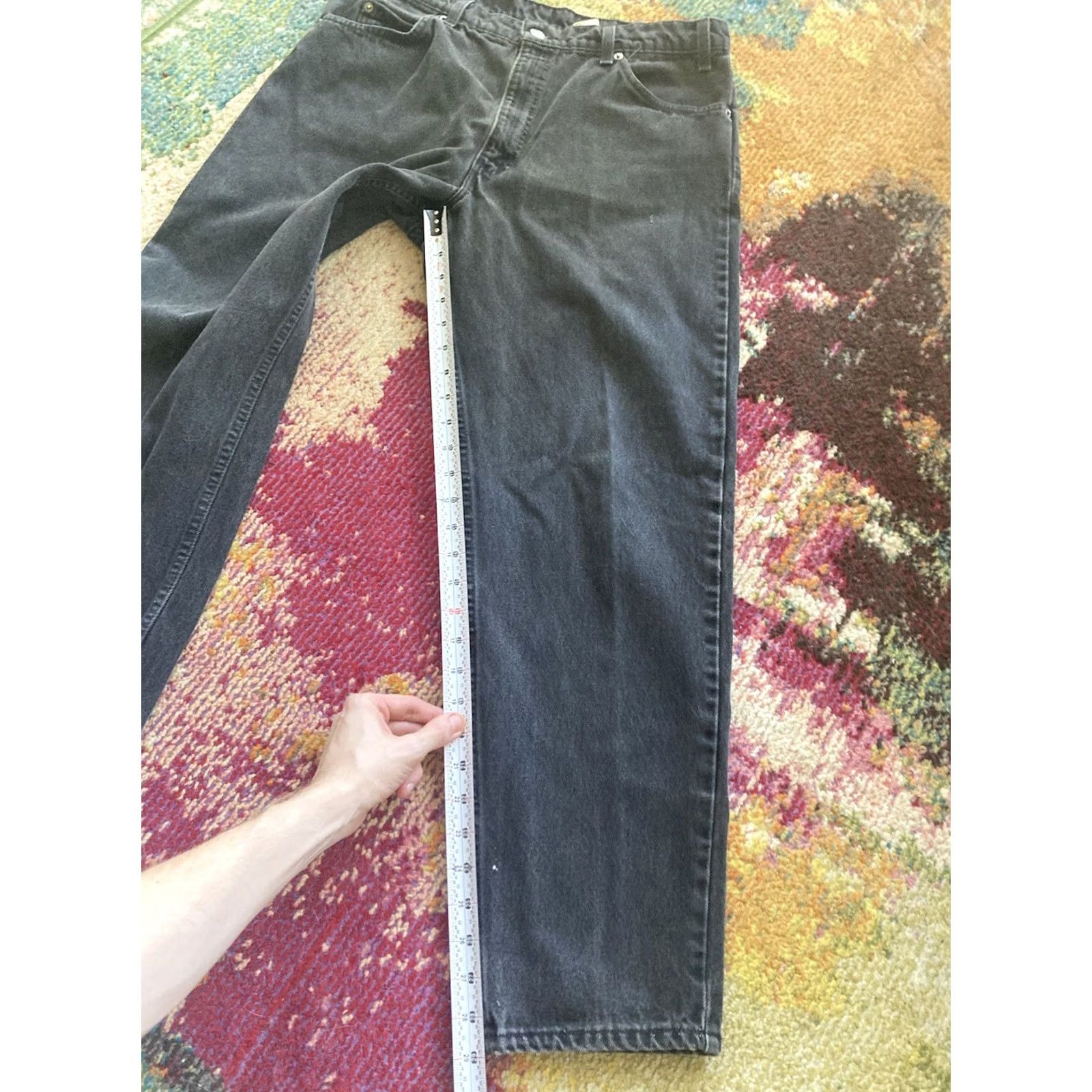 Levi's VINTAGE Levi's 550 Jeans Mens 36x30 Black Orange Tab USA Made 90s 33x29 Relaxed Denim 5-Pocket Size US 36 / EU 52 - 4 Thumbnail