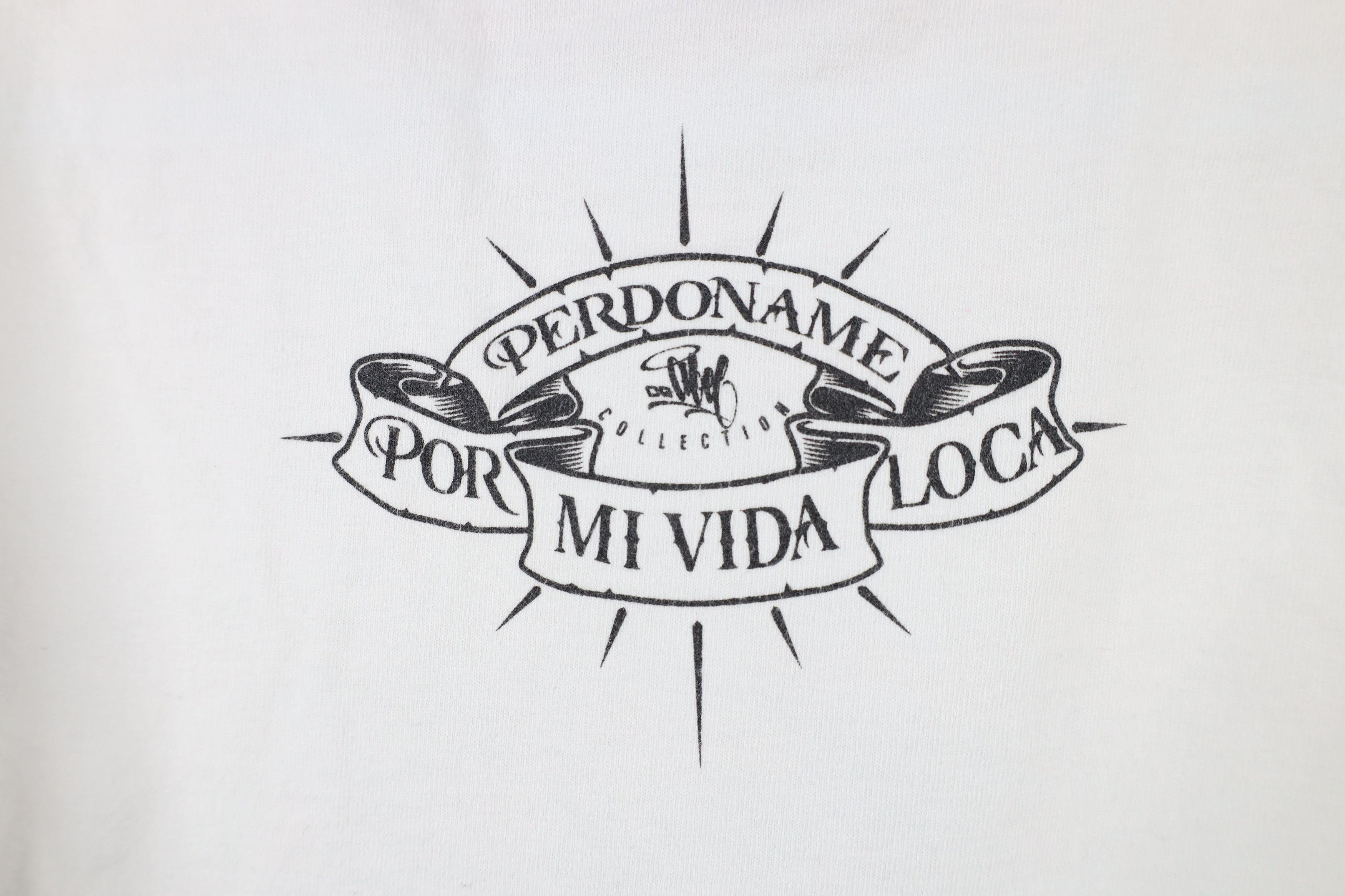Vintage Vintage 90s Streetwear Mi Vida Loca Skeleton Rose T-Shirt Size US M / EU 48-50 / 2 - 6 Thumbnail