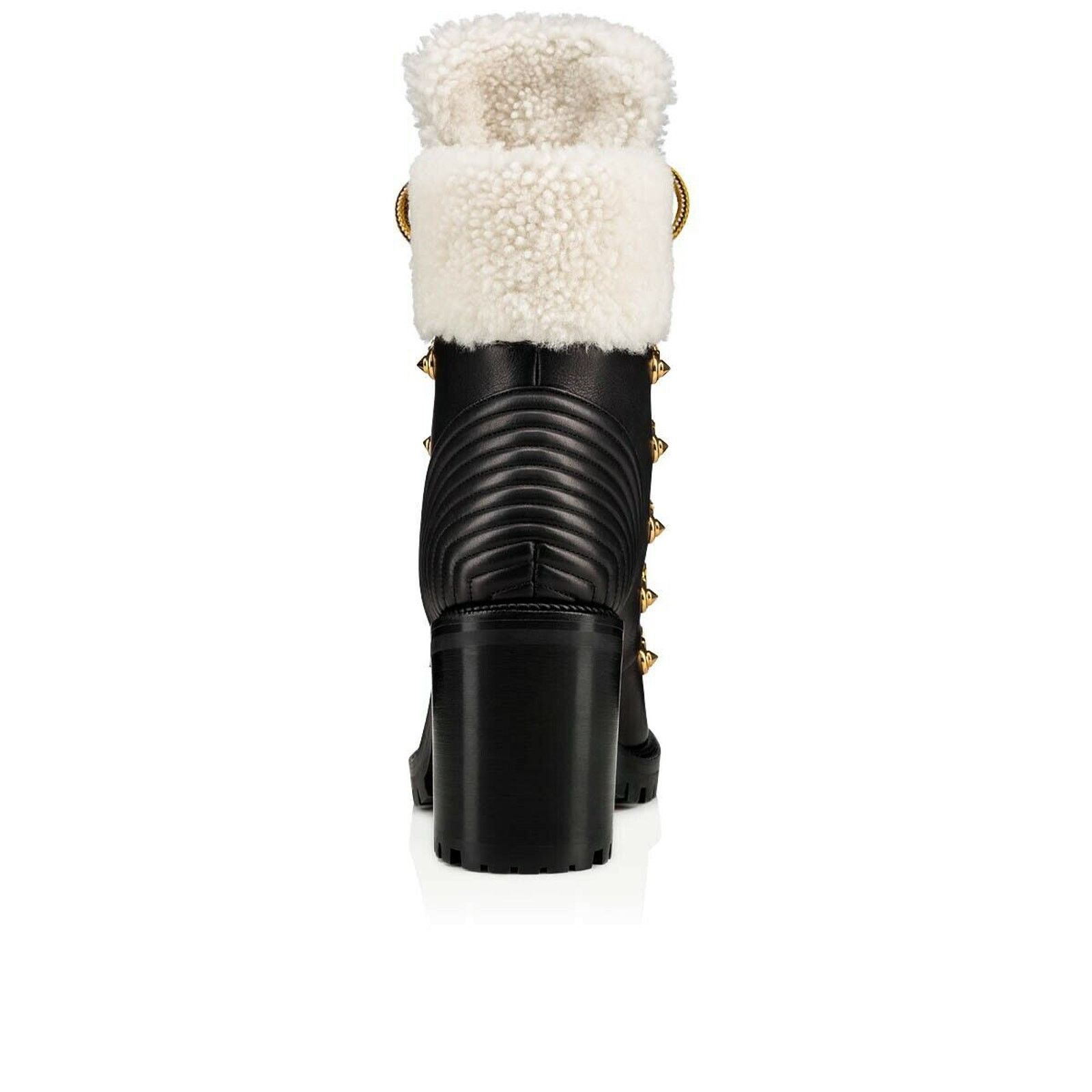 Christian Louboutin Christian Louboutin Yetita 70 Black Calf Leather Shearling Size US 5 / IT 35 - 11 Thumbnail