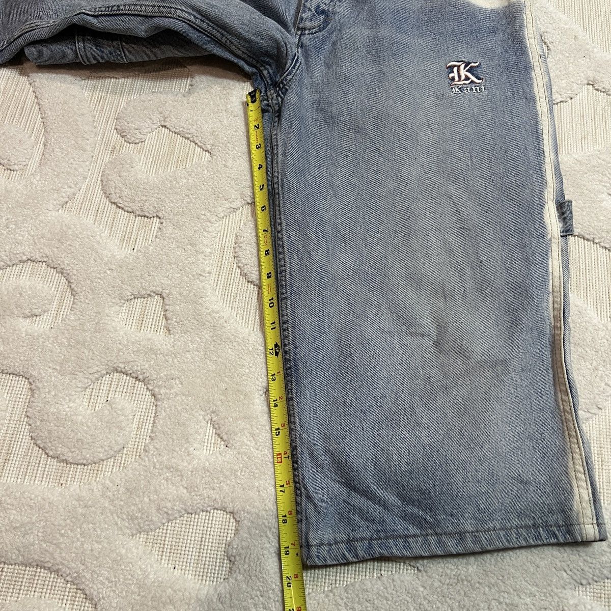 Karl Kani Crazy Vintage Y2K Karl Kani Embroidered Jean Shorts Size US 37 - 16 Thumbnail