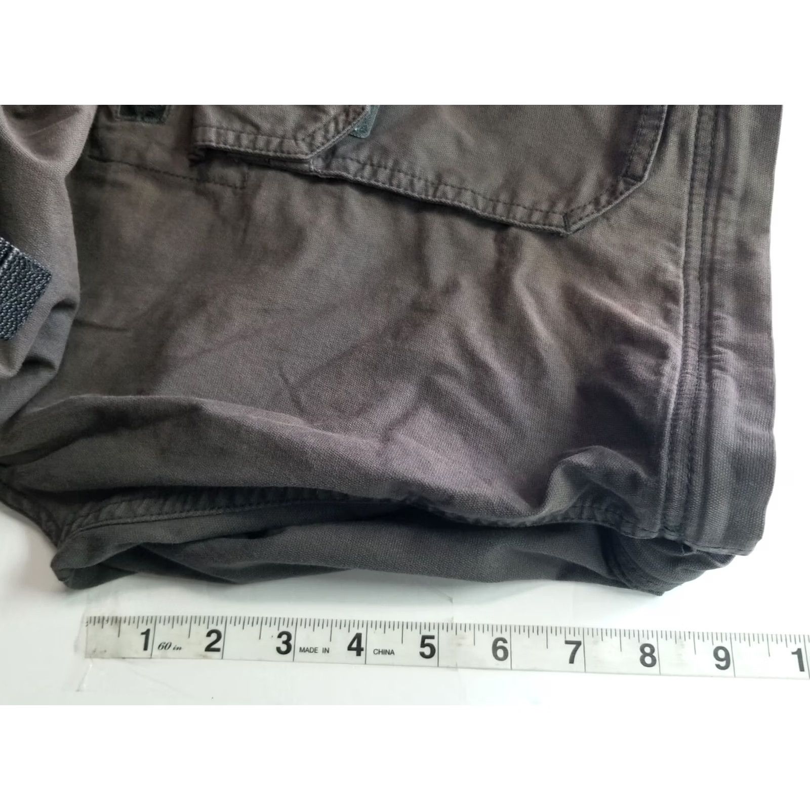 Vintage BC Clothing Mens Shorts Cargo Pocket Gray 32 Regular 8in Inseam Knit Cotton Nylon Lightweight Belted Breathable Zipper Pockets Travel Casual Size US 31 - 4 Thumbnail