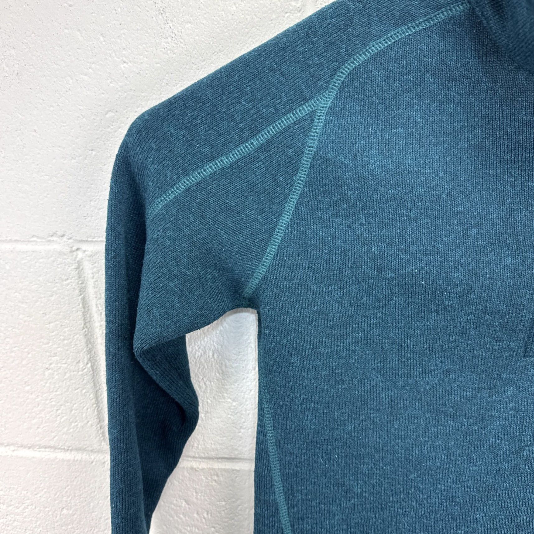 Patagonia Patagonia Sweater Women's 1/4-Zip Dark Borealis Green S Raglan Sleeve Pullover Casual Travel Fall Winter Regular Knit Zipper Size S / US 4 / IT 40 - 4 Thumbnail