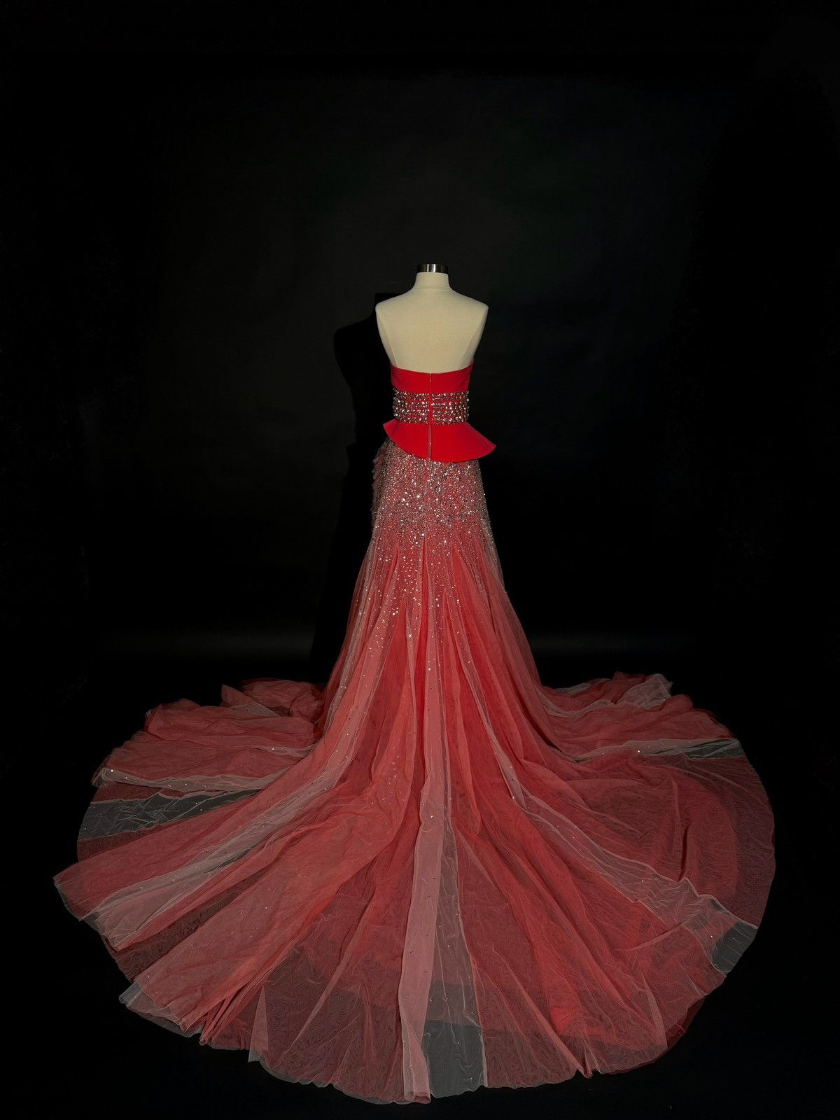 Other Brand New US 4 Georges Hobeika Shimmery Tulle Evening Gown Size S / US 4 / IT 40 - 8 Thumbnail