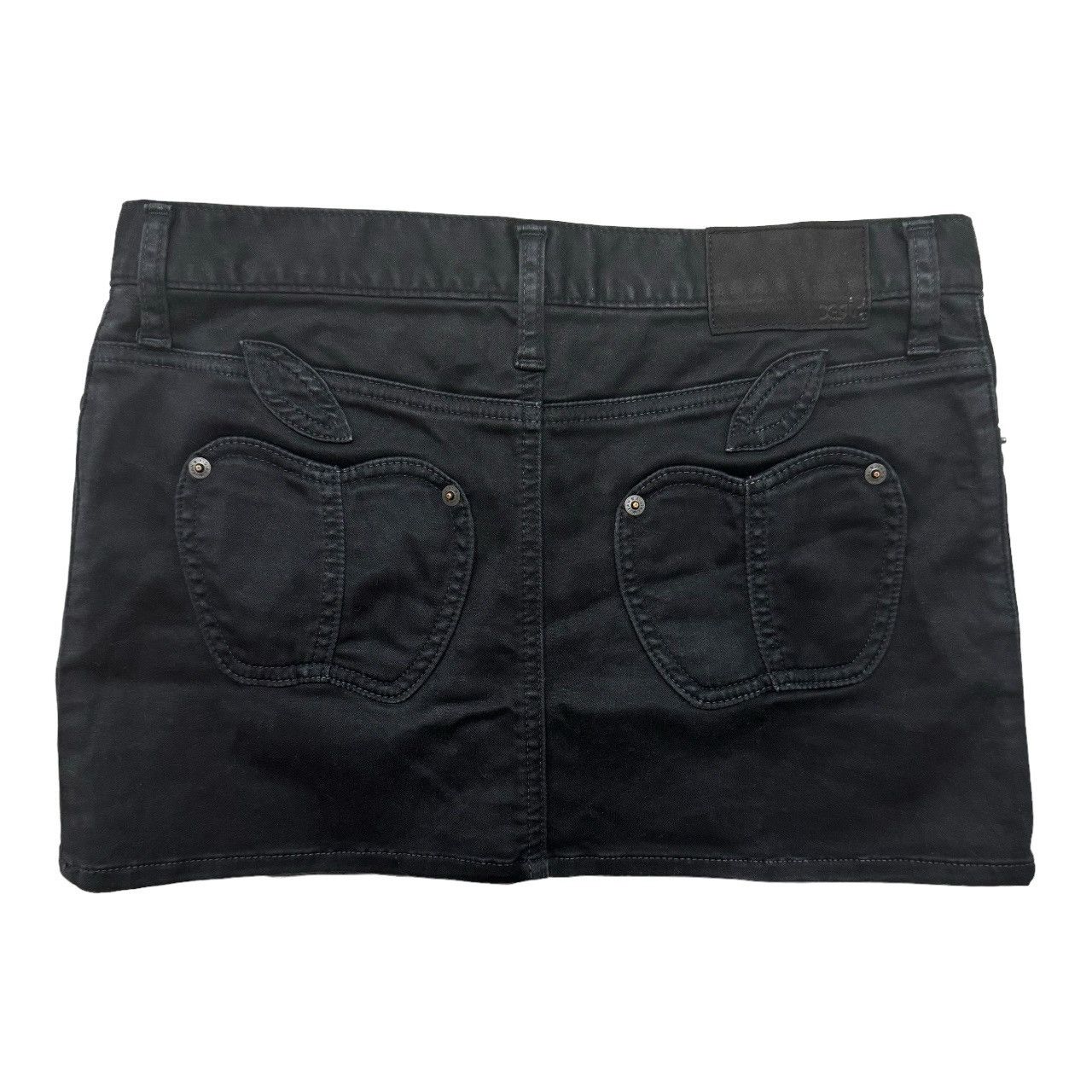 Japanese Brand X-girl RARE Black Denim Apple Pocket Skirt Size 30" / US 8 / IT 44 - 1 Thumbnail