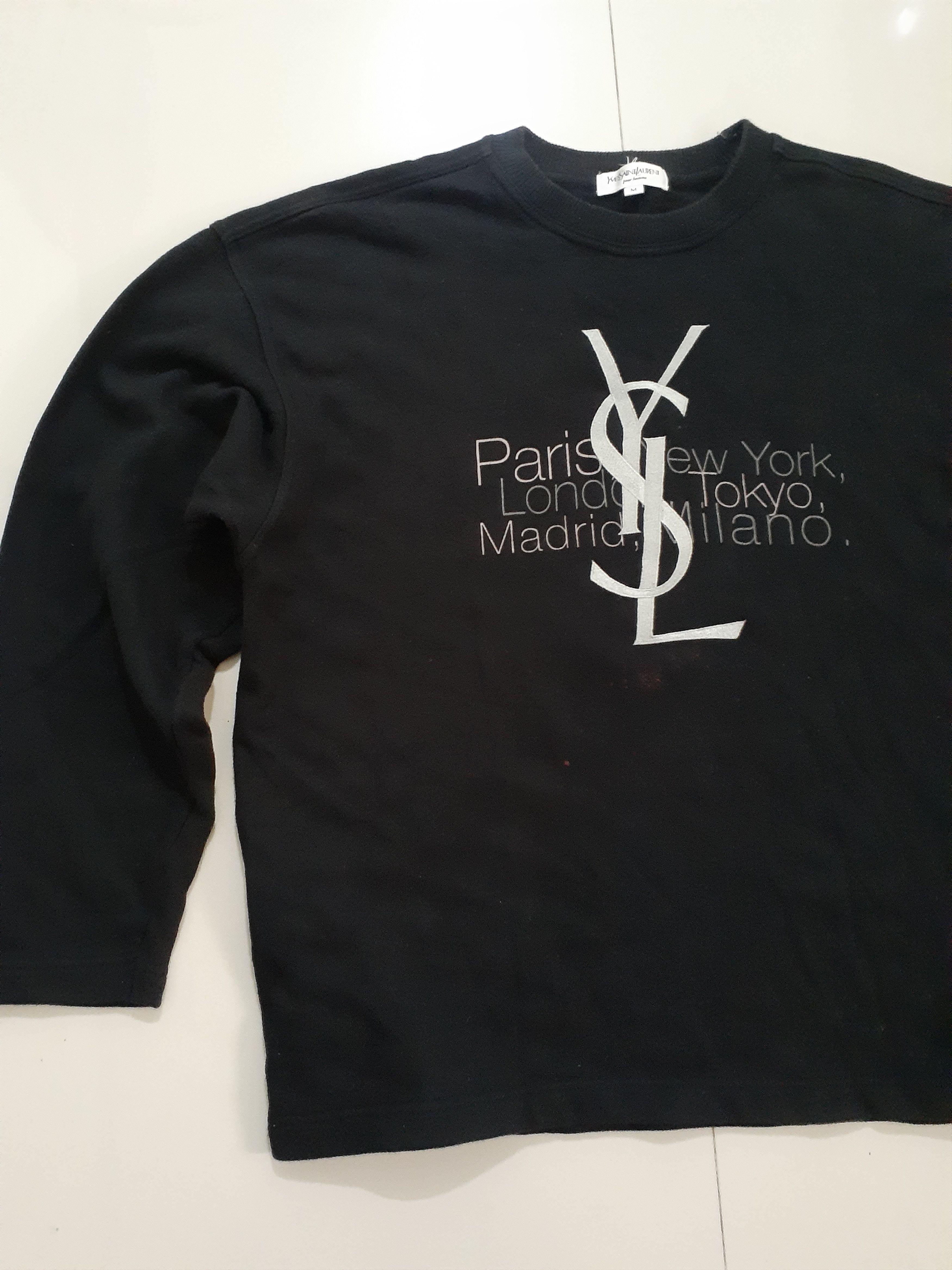 Vintage × Yves Saint Laurent Vintage YSL Pour Homme Crewneck Size US M / EU 48-50 / 2 - 6 Thumbnail