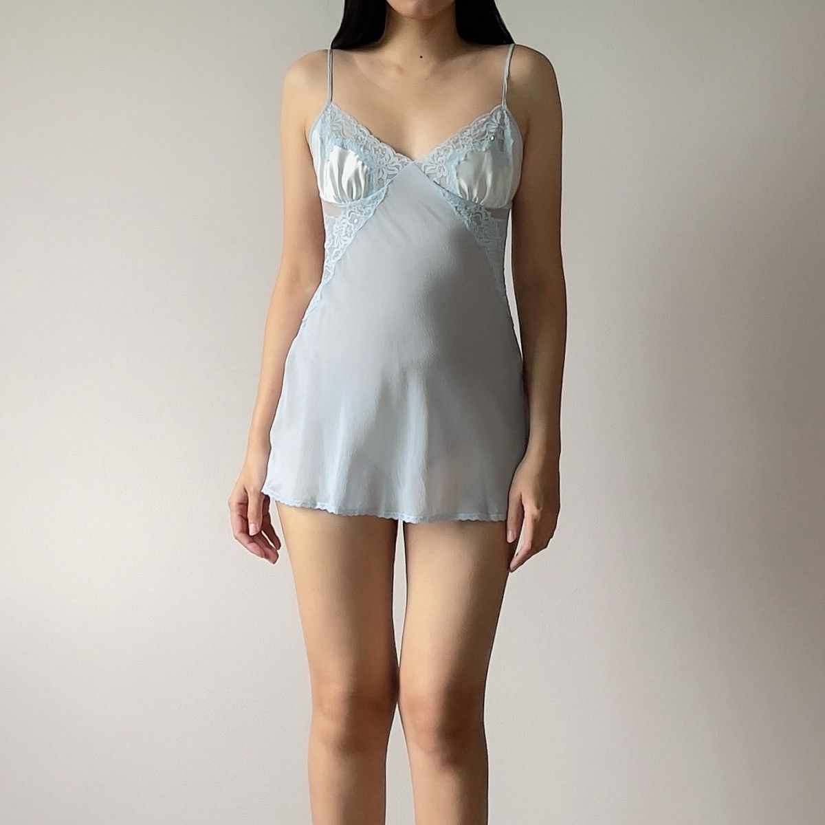 Victoria's Secret Victoria’s Secret Hand-Dyed Blue Silk Slip Dress (XS) Size XS / US 0-2 / IT 36-38 - 3 Thumbnail