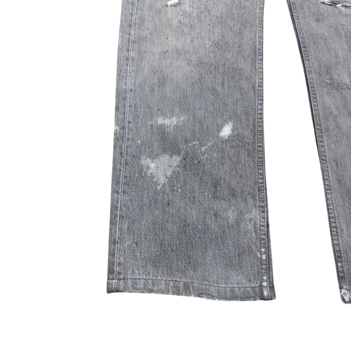 Levi's Vintage Levis 501 Rusty Thashed Jeans Faded Black Size US 33 - 9 Thumbnail