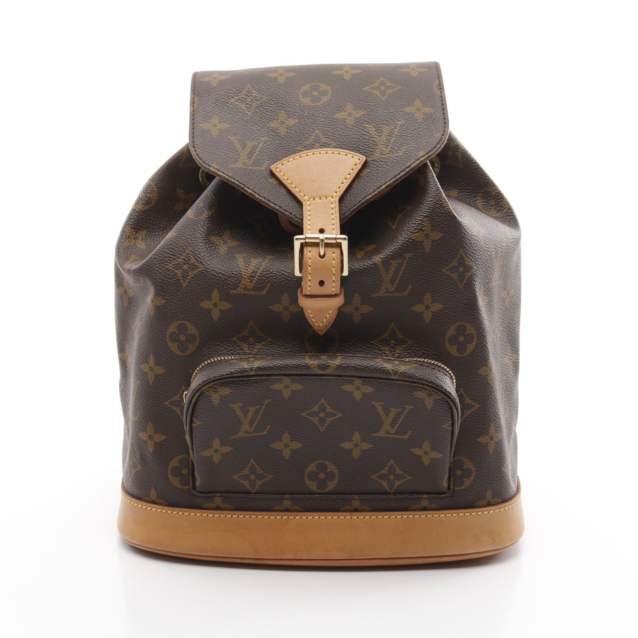 Louis Vuitton Louis Vuitton Montsouris Mm Monogram Backpack Rucksack Leather Brown Size ONE SIZE - 1 Thumbnail