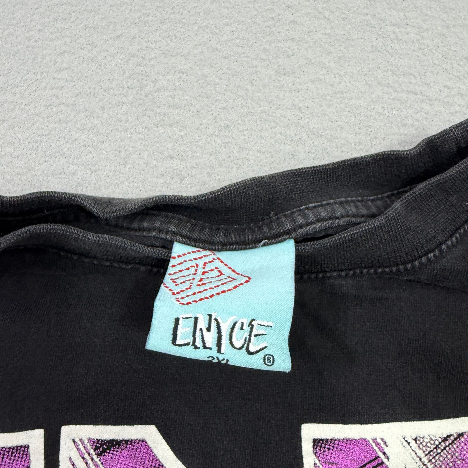 Enyce Vintage ENYCE Shirt Mens 2XL Black Spellout y2k Grunge Size US XXL / EU 58 / 5 - 3 Thumbnail