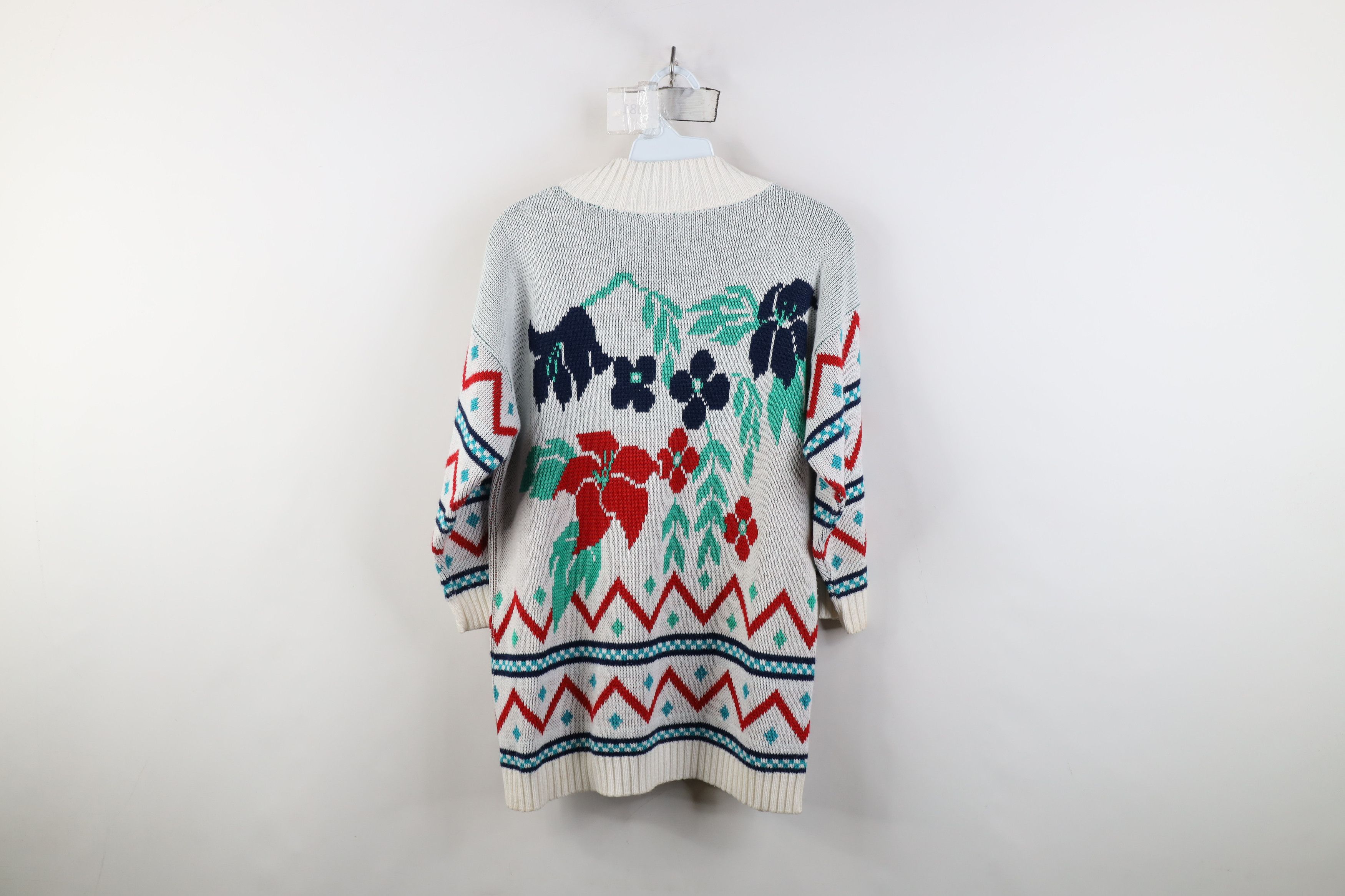 Vintage Vintage 70s Mid Century Modern MCM Flower Knit Sweater USA Size S / US 4 / IT 40 - 11 Thumbnail