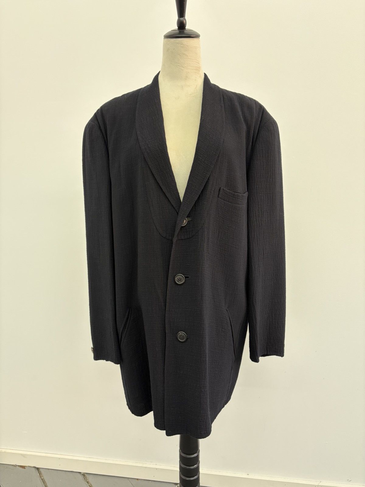 Issey Miyake Wool-Silk Crepe Jacket Size US XL / EU 56 / 4 - 1 Thumbnail