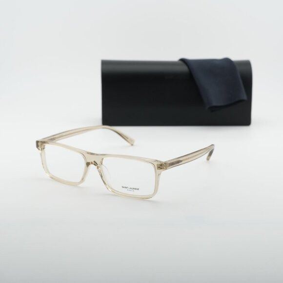 Saint Laurent Paris Saint Laurent SL483 003 Rectangle Eyeglasses Transparent Size ONE SIZE - 10 Thumbnail
