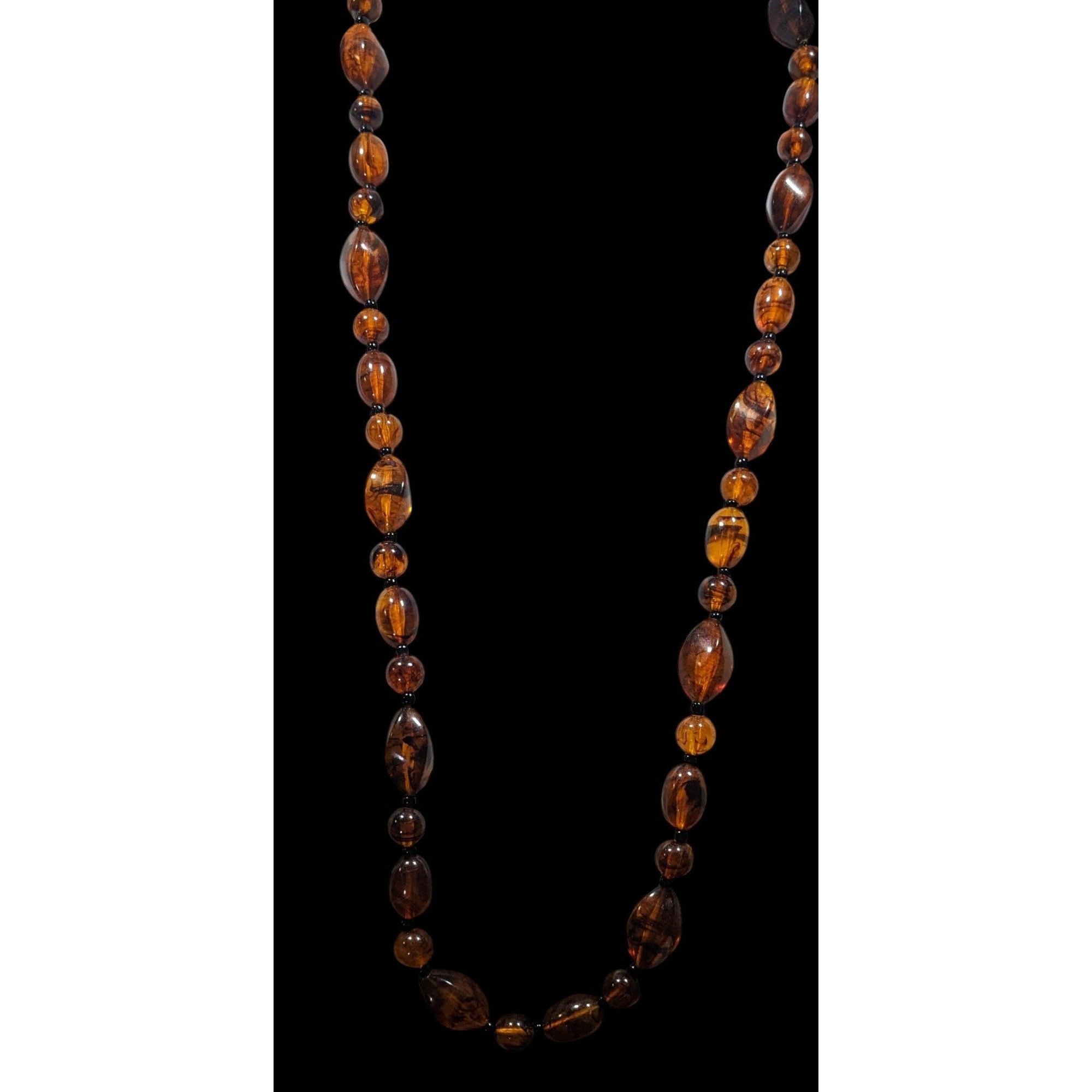 Other Retro Faux Amber Acrylic Beaded Necklace Size ONE SIZE - 5 Thumbnail