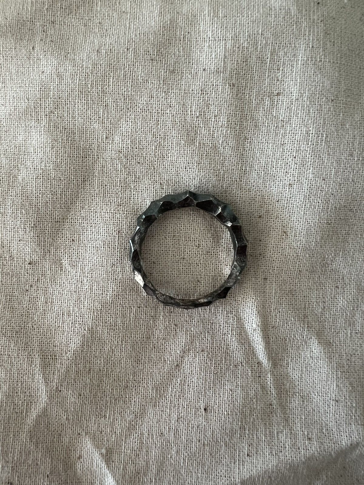 image of All Blues Snake Ring Thin in Silver, Men's