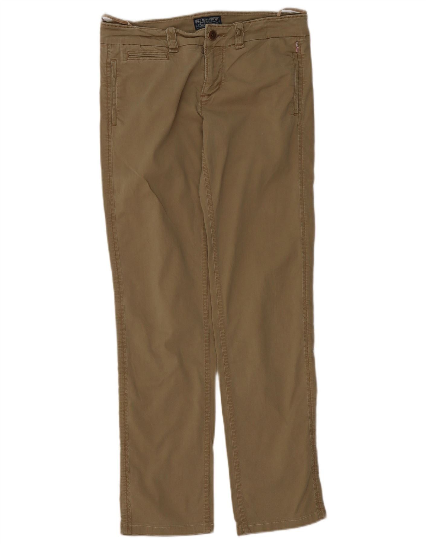 Ralph Lauren Womens Slim Chino Trousers W26 L29 Brown Cotton Size 42" / US 20 - 1 Thumbnail