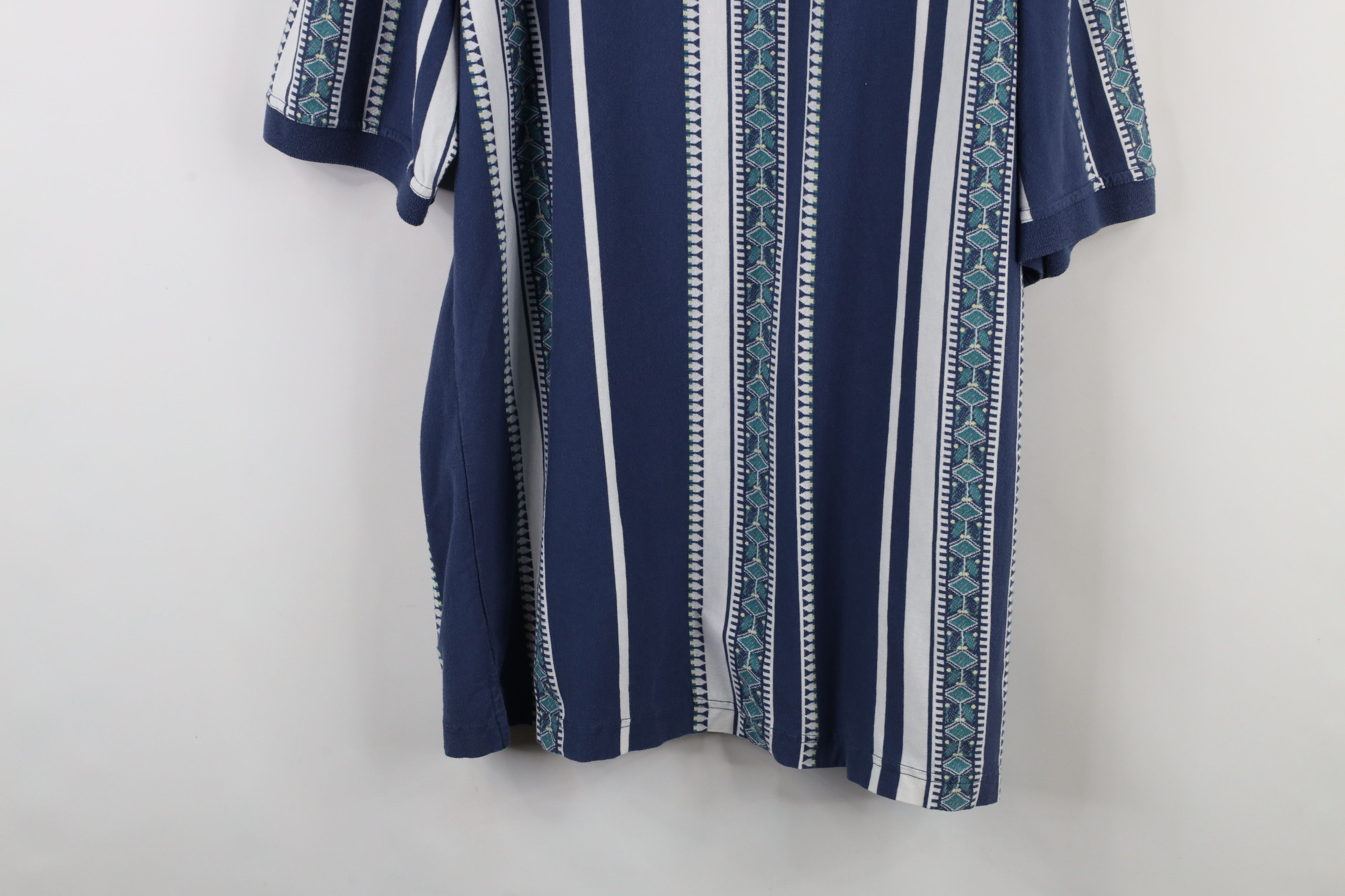 Vintage Vintage 90s Streetwear Fair Isle Striped Collared Polo Shirt Size US XL / EU 56 / 4 - 11 Thumbnail