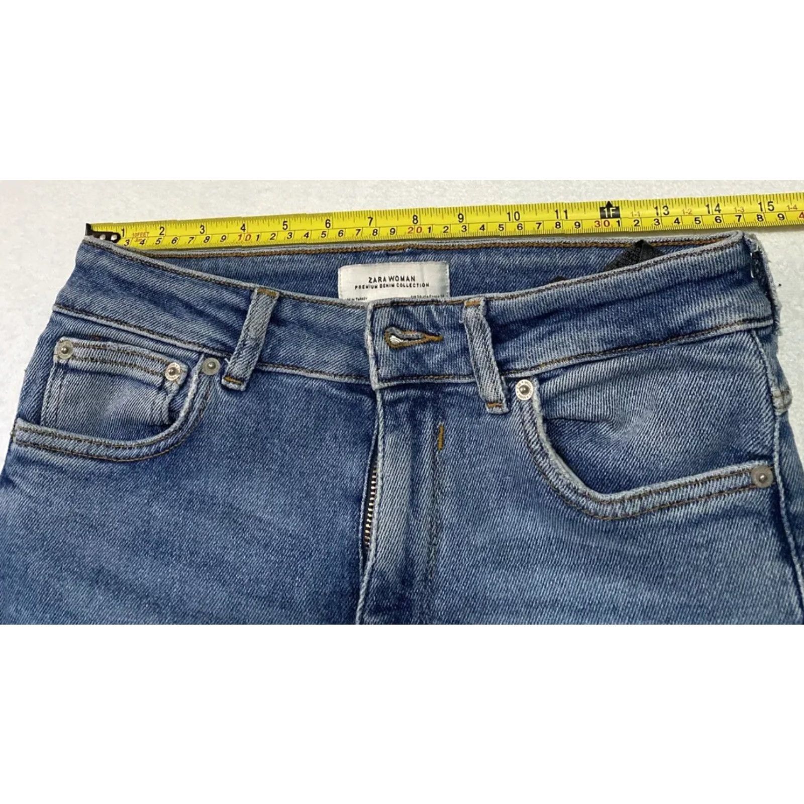 Zara Zara Jeans Women's Size 6 Skinny Stretch Denim Blue 5-Pocket Design Slim Mid Rise Casual Spring Summer Fall Winter Cotton Blend Size 28" / US 6 / IT 42 - 5 Thumbnail