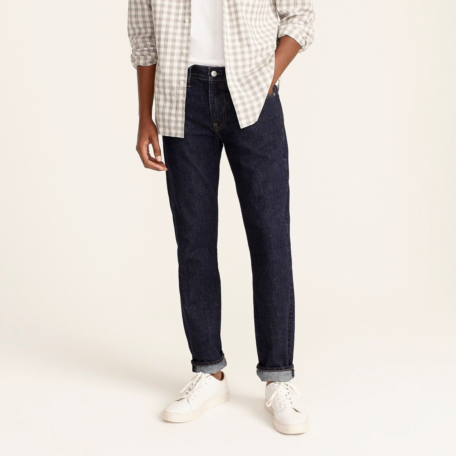 J.Crew NEW 30x30 J.Crew 484 Slim-Fit Cotton Jeans Resin Rinse Dark Size US 30 / EU 46 - 1 Thumbnail