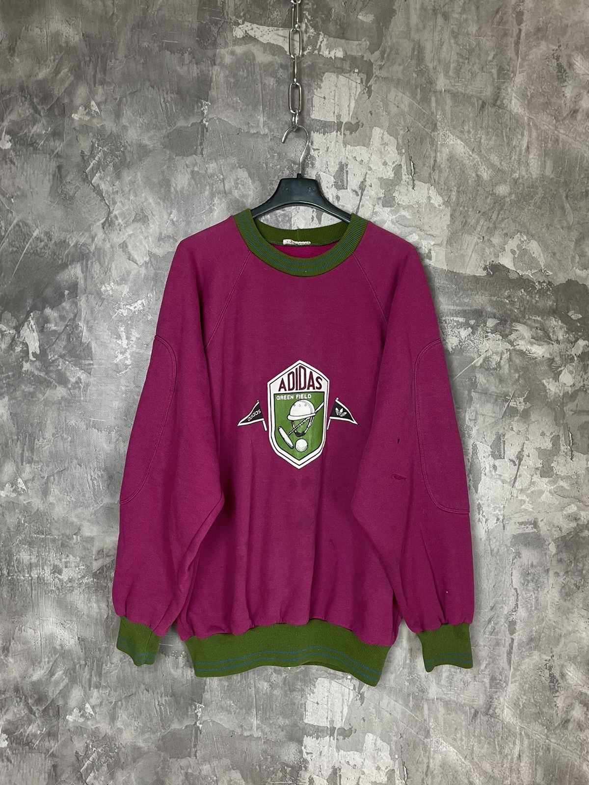 Adidas × Vintage Adidas 90s Vintage Polo Big Logo Very Rare Sweatshirt Size US L / EU 52-54 / 3 - 1 Thumbnail