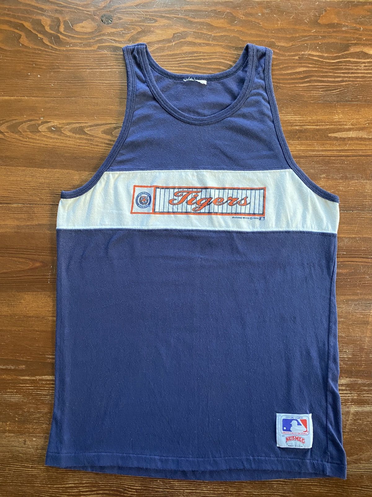 MLB × Nutmeg × Vintage Vintage ‘88 Detroit Tigers Nutmeg Single Stitch Tank Top Size US M / EU 48-50 / 2 - 1 Thumbnail
