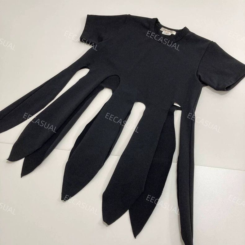 Comme des Garcons Comme Des Garcons Short sleeve T-shirt with black irregula Size S / US 4 / IT 40 - 5 Thumbnail
