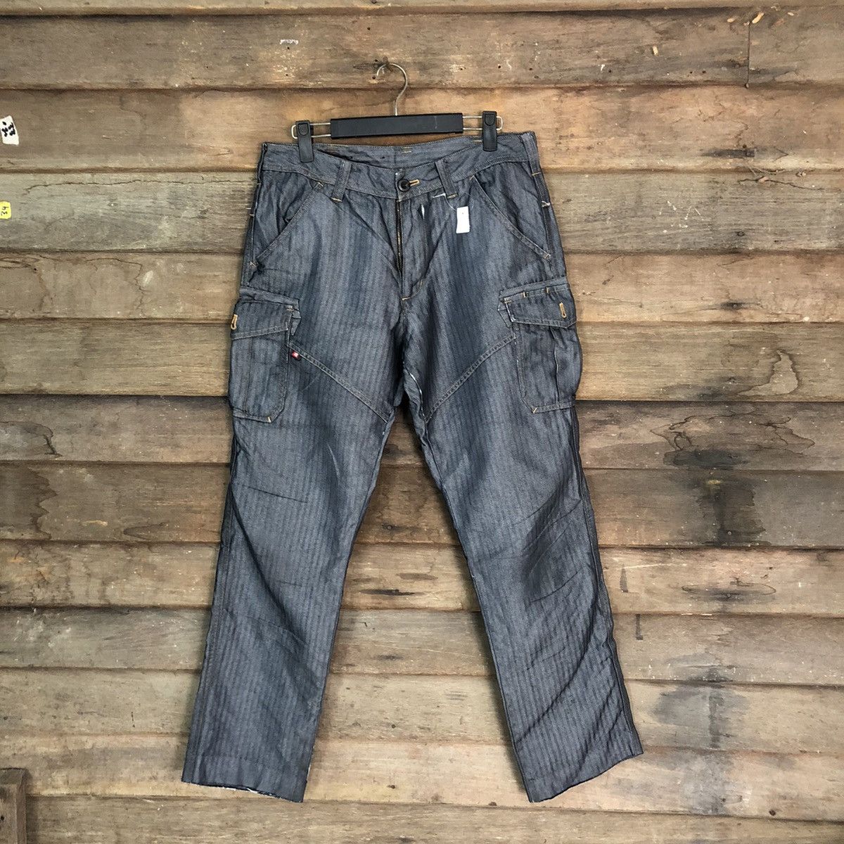 image of Vintage Burtle Dark Blue Cargo Multipocket Pants 7370, Men's (Size 28)