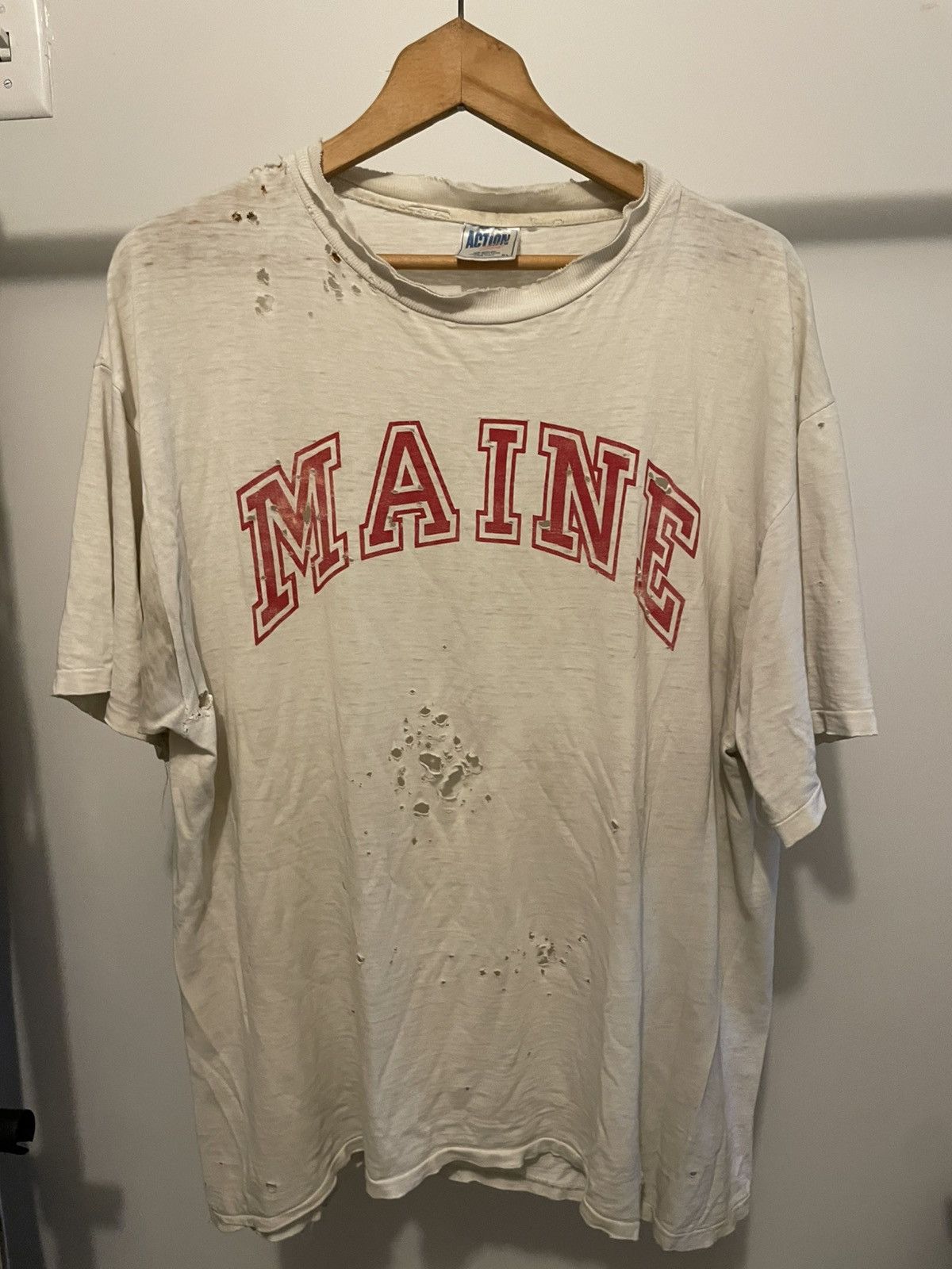 Vintage Rare Maine Collegiate collector tee Size US L / EU 52-54 / 3 - 1 Thumbnail