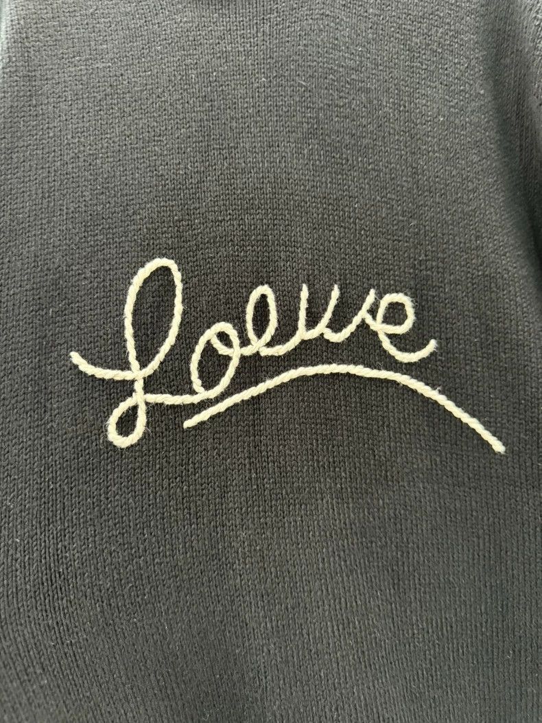 Loewe LOEWE Men's black sweater with embroidered letter logo, si Size US L / EU 52-54 / 3 - 4 Thumbnail