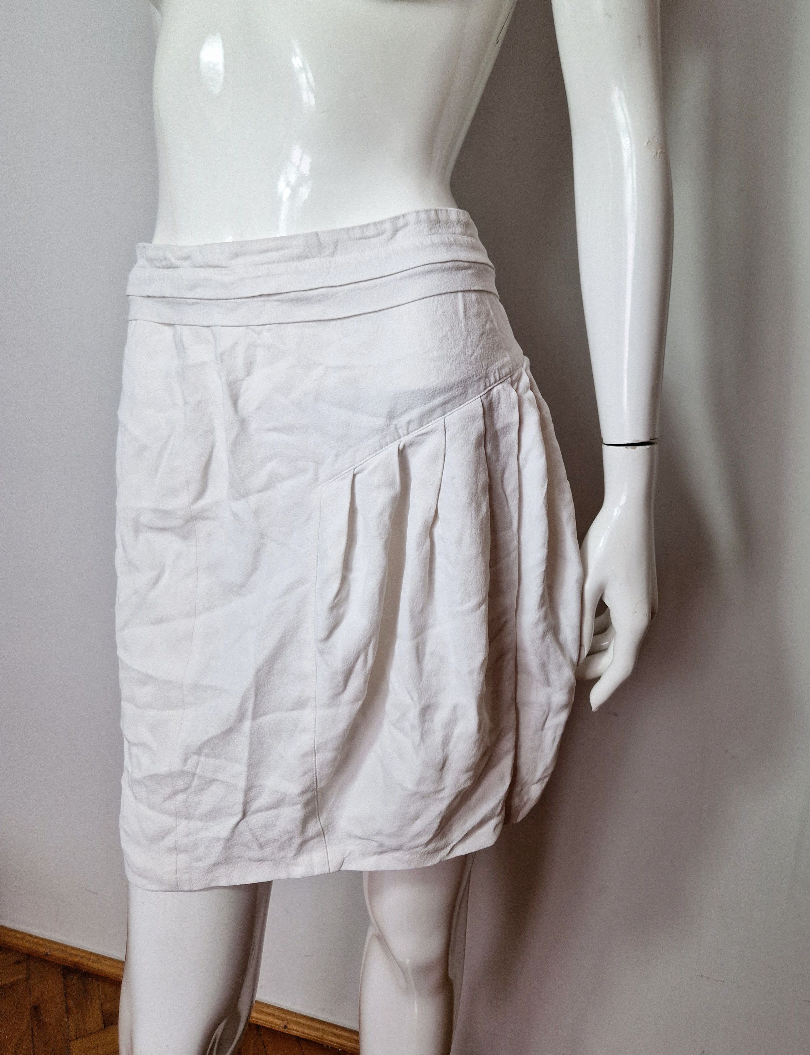 Dior Dior 100% silk white mini skirt Size 26" / US 2 / IT 38 - 7 Thumbnail
