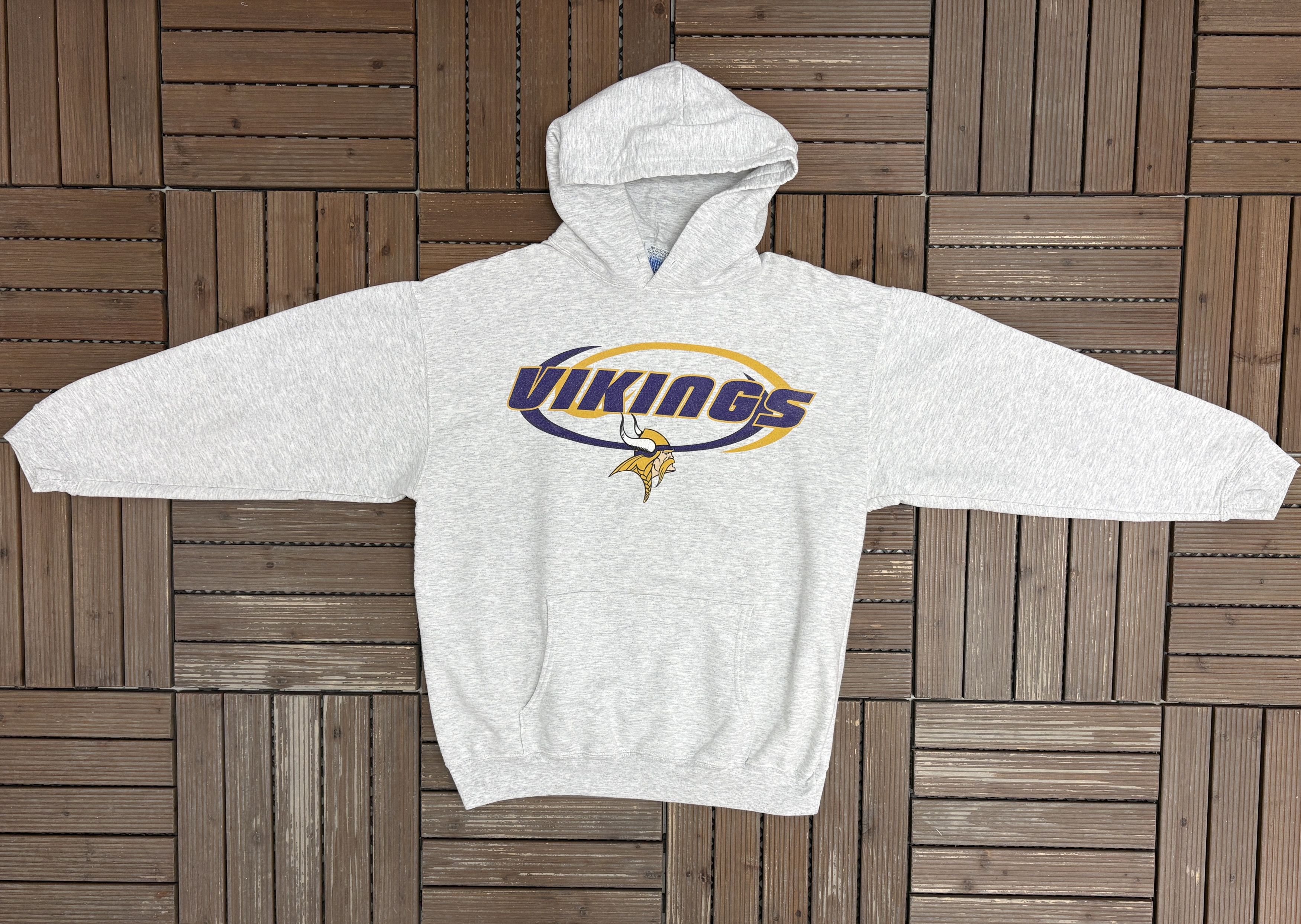 Vintage Minnesota Vikings Vintage Grey Hoodie Sweatshirt Size US L / EU 52-54 / 3 - 4 Thumbnail