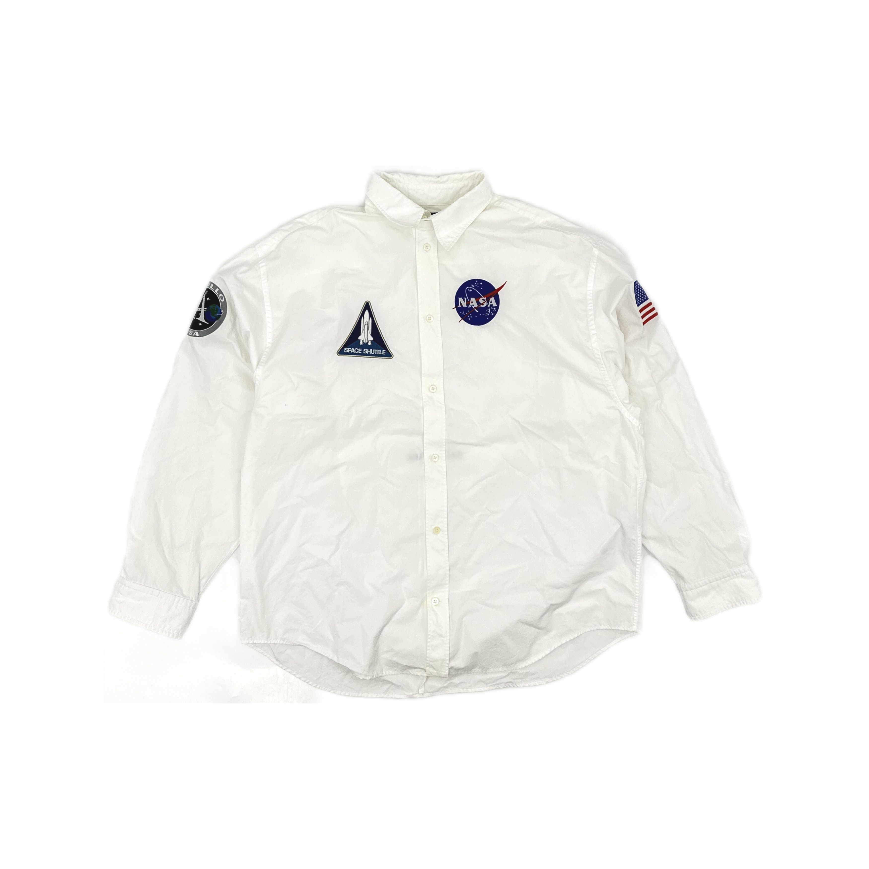 Balenciaga Balenciaga NASA Embroidery Button Up Shirt Size M Size US M / EU 48-50 / 2 - 1 Thumbnail