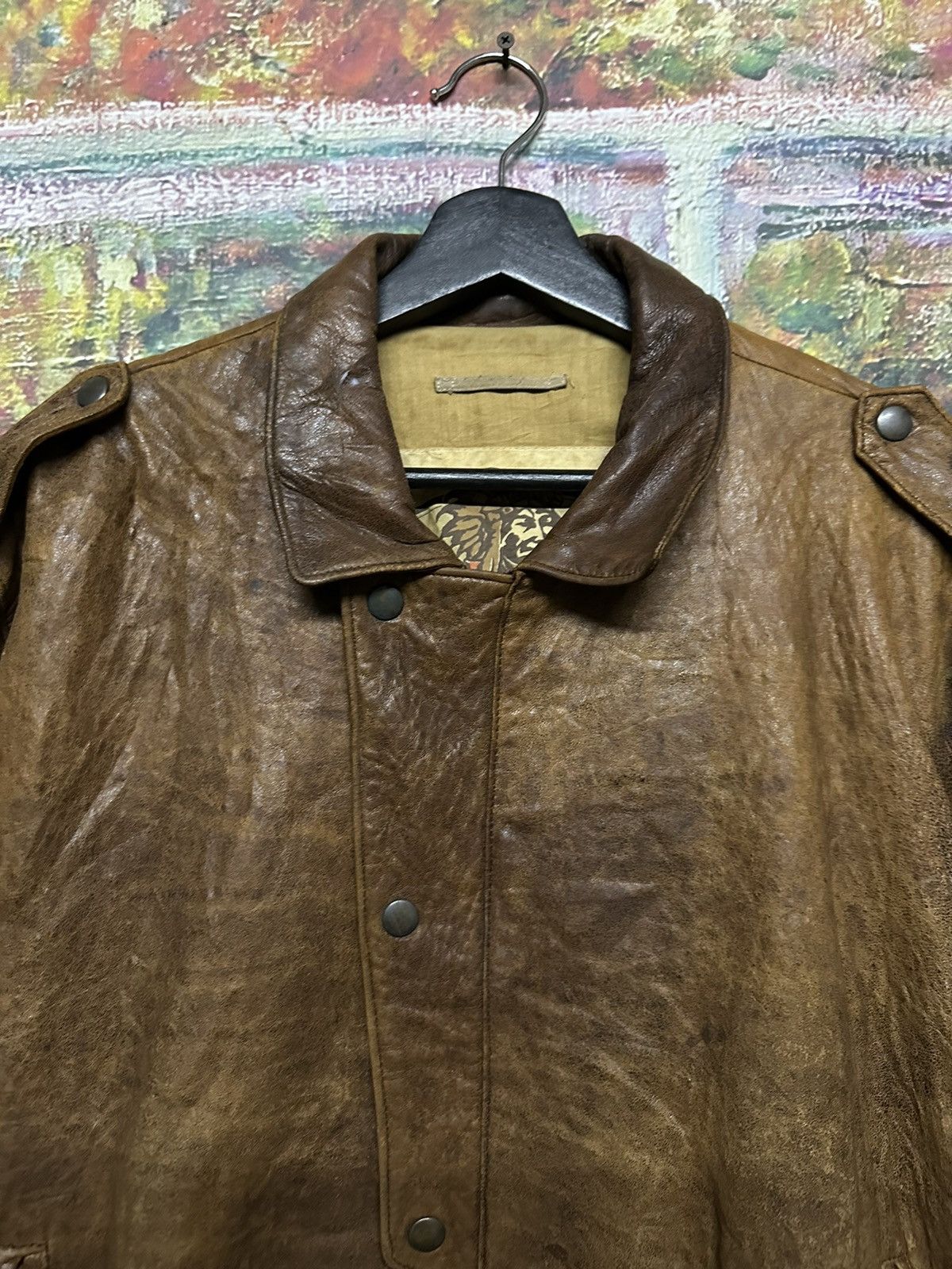 Vintage Vintage Leather Jacket Size US L / EU 52-54 / 3 - 6 Thumbnail